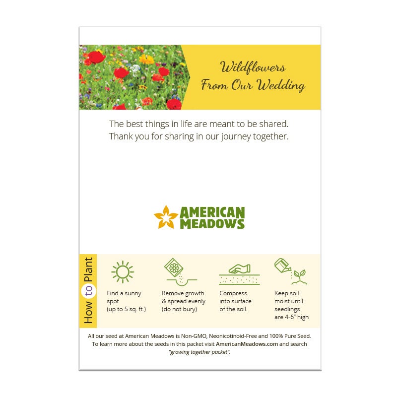 Growing Together Seed Packet Back