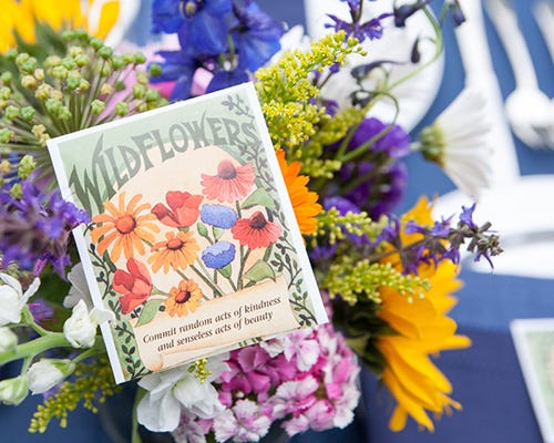 Mini Favor Sized Wildflower Seed Packets are versatile favors for any wedding event. 